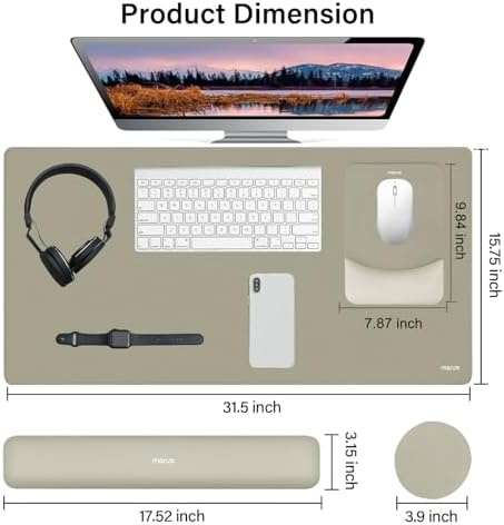 MOSISO Keyboard Mouse Pad Set, Large Gaming Mouse Pad&Keyboard Wrist Rest