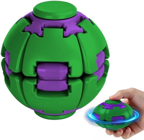 3D Printed Gear Fidget Spinner Toy, Mechanical Kinetic Desk Toy, Portable Sensory Fidget Gadget, Metal EDC Desk Accessory, Creative Office Gift, Cyber Green