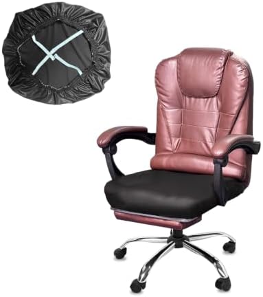 NeColorLife Large Waterproof PU Leather Office Chair Seat Cover