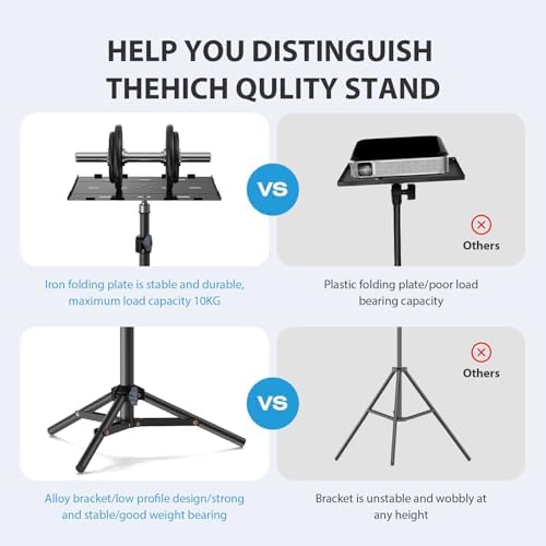 Projector Stand Tripod, Portable Height Adjustable Laptop Stand