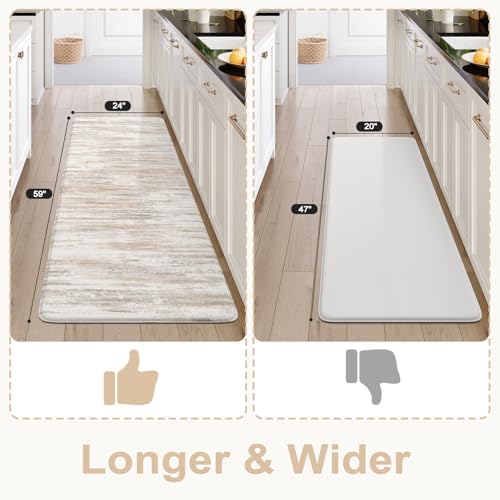 KIMODE Anti Fatigue Mats for Kitchen Floor, Farmhouse Kitchen Runner Rug