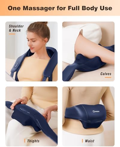 KNQZE Cordless Neck Massager for Pain Relief Deep Tissue with Heat