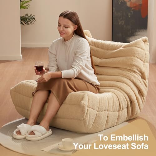 Hobestluk Big Bean Bag Chairs for Adults Fireside BeanBag Couch Togo Sofa