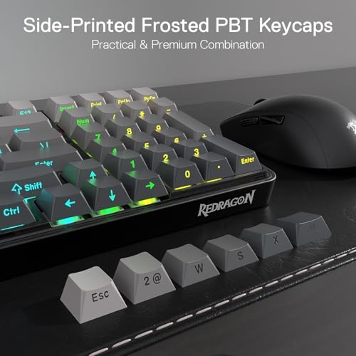 Redragon K744 GB PRO 99 Keys Wireless Gasket RGB Gaming Keyboard, 3-Mode Mechanical Keyboard w/Hot-Swap Socket, Gradient PBT Keycaps & 5-Layer Noise Dampening, Custom Linear Switch