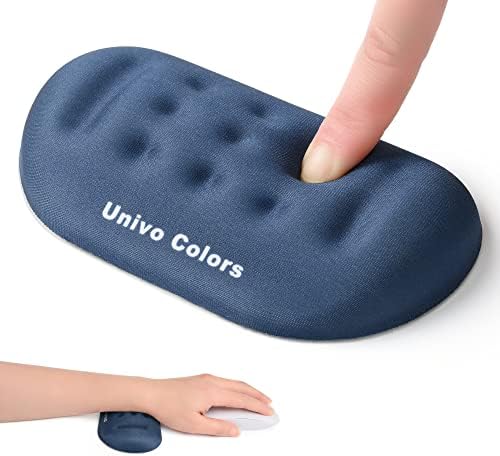 UnivoColors Navy Superfine Memory Foam Wrist Rest Soft Gel Ergonomic Mouse Pad Wrist Support for Mouse, Gaming, Computer, Laptop, Office