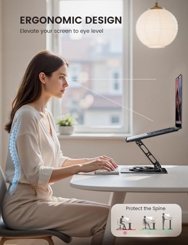 Lamicall Aluminum Laptop Stand for Desk for MacBook Neo Air Pro 10-17.3''
