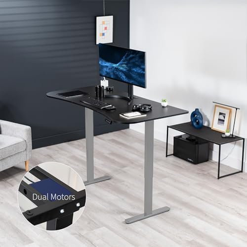 VIVO Black 63 x 32 in Standing Desk, DESK-KIT-E2G1B