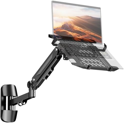 PUTORSEN 2-in-1 Laptop Wall Mount for 10-17" Notebook & 17-40" Screen