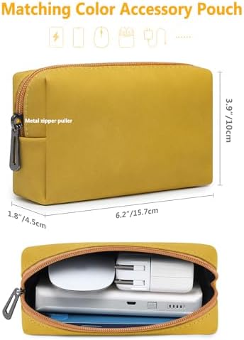 HYZUO 13 Inch Laptop Case Sleeve with Stand for MacBook Air, Olive Yellow