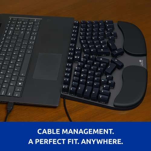 Cleave Split Ergonomic Mechanical Keyboard – All-Day Comfort, Boosts Productivity, Natural Typing Posture, Tactile Optical Switches, Cushioned Palm Rest, Backlit Keys, Windows/Mac/Linux