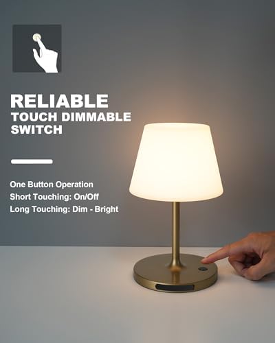 WEILAILUX Outdoor Table Lamp, Shower Lamp Waterproof (Gold, 9.6in)