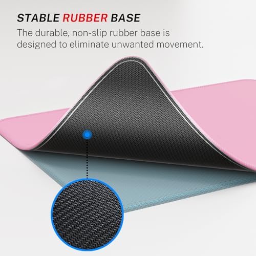 MROCO Essential Office & Gaming Mouse Pad, 8.5 x 11 Inch, Pale Pink