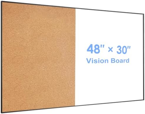 ARCOBIS Cork Board White Board Combo for Wall