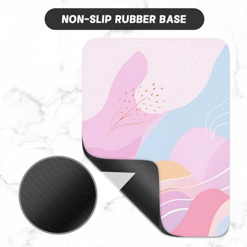 Small Mouse Pad, Mini Mouse Pad 6 x 8 Inch, Thick Rubber Waterproof Mouse Mat, Cute Mousepad for Women Men Wireless Mouse Laptops Home Office, Wave Pattern