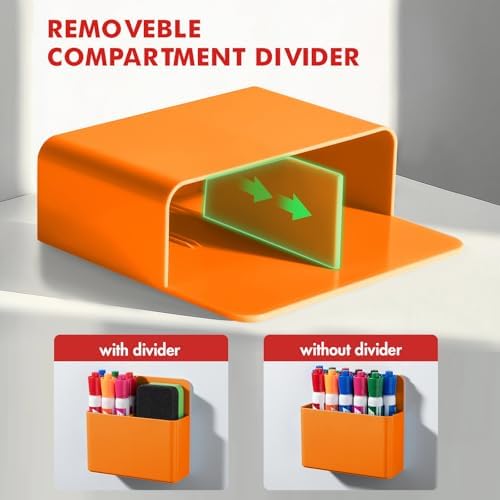 BEYGORM Plastic Magnetic Pen Holder, Powerful Magnet, 2 Pack
