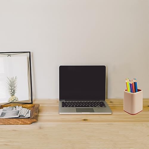 ZUFECY Pencil Holder, Makeup Brush Holder Desktop Organizer Storage Case Scandinavian Design for School Home Office Supplies (Pink)