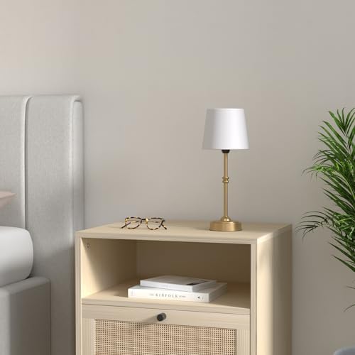 O'Bright Seraph Cordless Rechargeable LED Table Lamp, Antique Brass