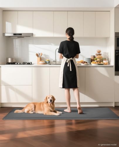Ophanie Kitchen Mats for Floor,3/4 inch Thick,20x60 Anti Fatigue Cushioned Mat,Kitchen Rugs,Waterproof,Comfort Ergonomic Standing Mat for Office,Home,Sink with 99+ Pairs of Anti-Slip Bottom Ridges