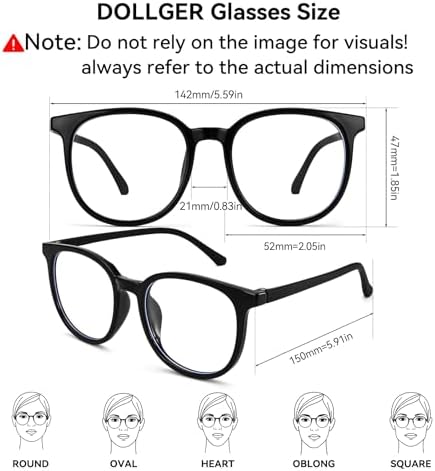 Blue Light Glasses Women Oversized Round Computer Glasses Large Cute Trendy