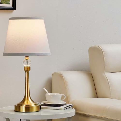 Touch Gold Table Lamp Set of 2 with USB C+A Ports, Desk Lamp-19.7''