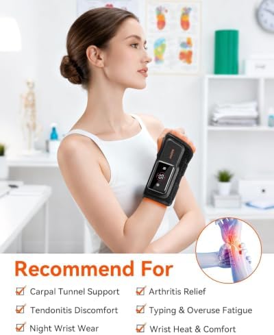 Heated Wrist Brace for Pain Relief, Carpal Tunnel Arthritis, FSA Gift HSA