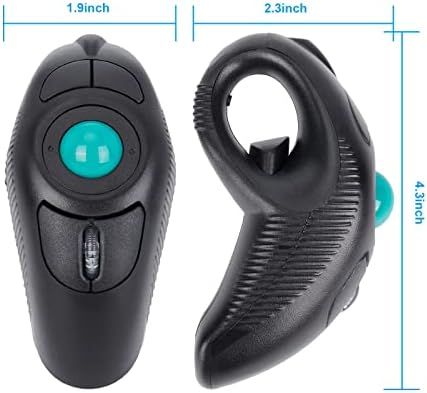 welspo Wireless USB Handheld Finger Trackball Mouse
