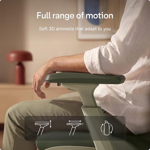 Desktronic Ergonomic Office Chair — Adjustable Desk Chair with Lumbar Support, Wide Seat, Headrest, 9 Adjustable Settings, Breathable Mesh Back, Comfortable Home Office Chair for Long Hours