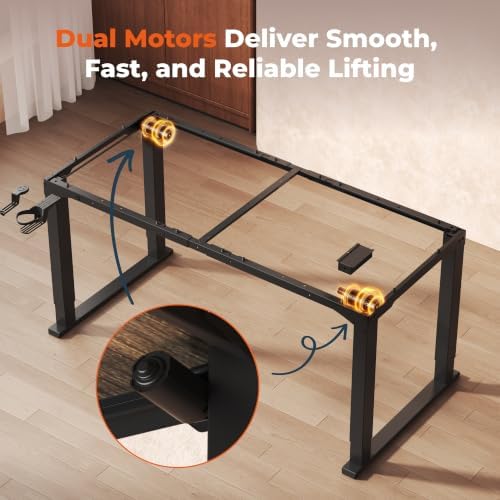 79x31'' 4 Leg Large Dual Motor Standing Desk for Home Office