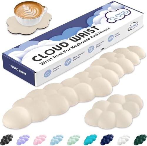 Sushret Cloud Wrist Rest for Keyboard and Mouse, Cloud Keyboard Wrist Rest
