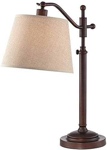 Adley 30 1/2" Large Desk Lamp Adjustable Height Bronze Brown Downbridge Arm
