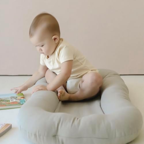Baby Lounger Newborn 0-24 Months, Home and Travel Infant Cushion-Grey