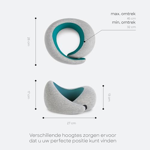 Ostrichpillow GO Travel Pillow, 360° Memory Foam Support, Soft & Washable