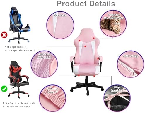 Gaming Chair Covers Only,Stretchable Fit Thick Breathable Mesh