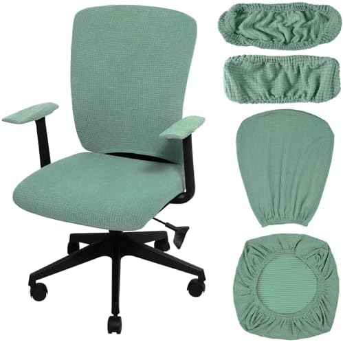 Tallew 4 Pcs Office Chair Covers Stretchable Armrest Seat,XL,Pea Green