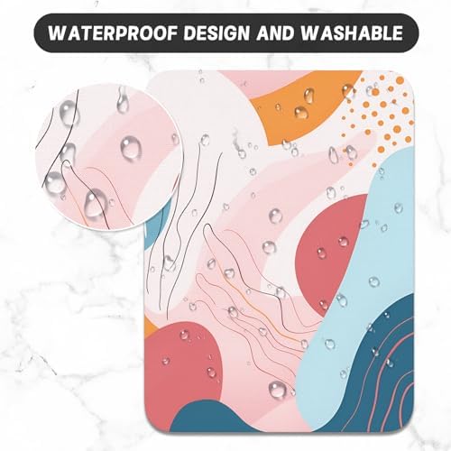 Small Mouse Pad, Mini Mouse Pad 6 x 8 Inch, Thick Rubber Waterproof Mouse Mat, Cute Mousepad for Women Men Wireless Mouse Laptops Home Office, Color Abstract