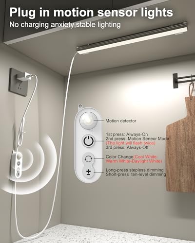 ASOKO Motion Sensor LED Under Counter Light 14.5in 3 Color