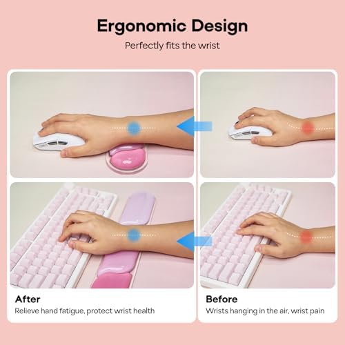 EPOMAKER CloudGel Wrist Rest for Keyboard and Mouse, 2 Pieces