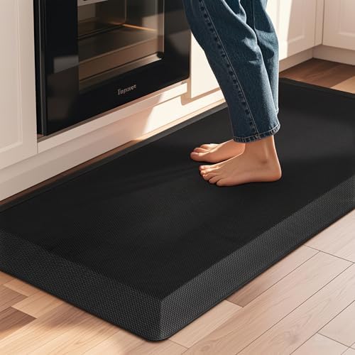 Tyrot Extra Thick Anti Fatigue Mat for Kitchen Floor, 20x39, Black