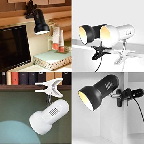 LED Clamp Work Lamp, 5W 360° Rotatable Head, Ultra Bright Work Bench Light, Desk Lamp with Clip,3 Color Temperature Modes, 4.9ft Plug & Play Cord (Black)…