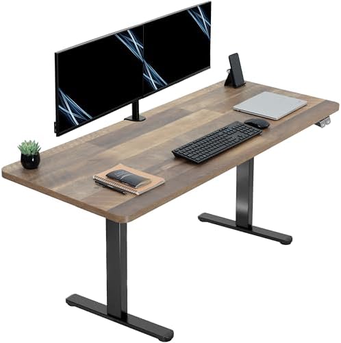 VIVO Reclaimed Wood 60 x 24 in Standing Desk, DESK-KIT-B06P