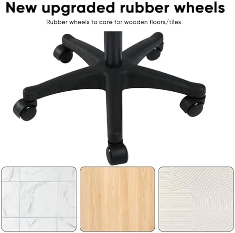 Ergonomic Adjustable Under Desk Footrest,Ottoman with Wheels
