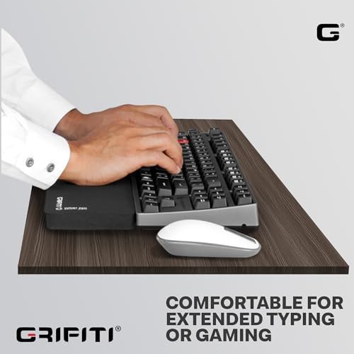Grifiti Fat Wrist Pad 17 in Black is a 4 Inch Wide Wrist Rest for Standard Keyboards and Mechanical Keyboards New Materials