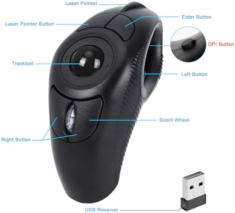 welspo Wireless Trackball Laser Mouse