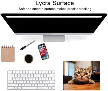 Cute Cat Square Mouse Pads for Wireless Mouse,Small Office Computer Mousepad for Desk Laptop,Non-Slip Rubber Base Mouse Pads for Desk Laptop Computer