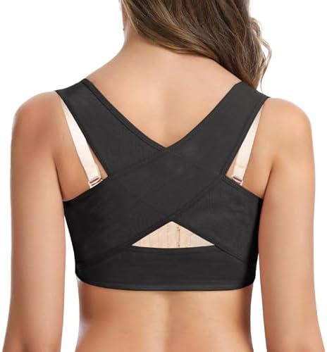 QWD Sleeveless Posture Corrector for Women Back Support Chest Brace Up Bras