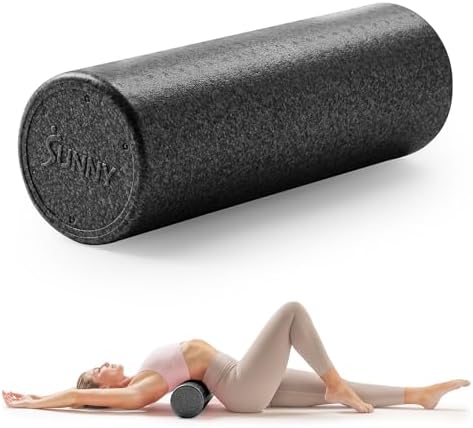 Sunny Health & Fitness 24" Black High-Density Yoga Foam Roller