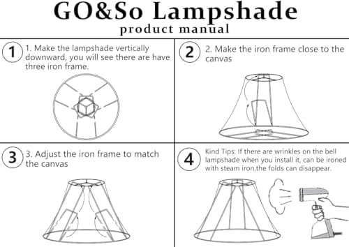 GO&SO Lamp Shades 1Pc,6" x 13" x 10.6",Scalloped Lamp Shade,Beige Petals