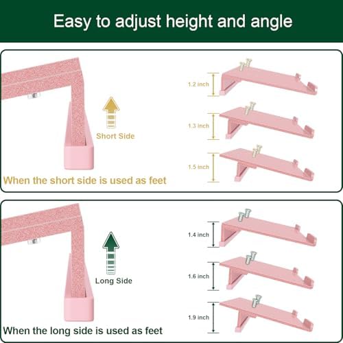 Computer Keyboard Stand for Desktop - 6-Level Height Adjustable Acrylic Keyboard Riser Non-Slip Ergonomic Key Board Tray Holder for Home School Office Desk Accessories, Sparkling Rose Gold