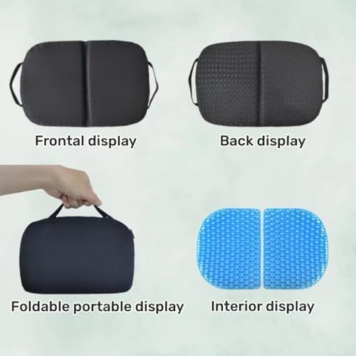 Gel Seat Cushion,Foldable Seat Cushion Comfortable Travel Seat Cushions