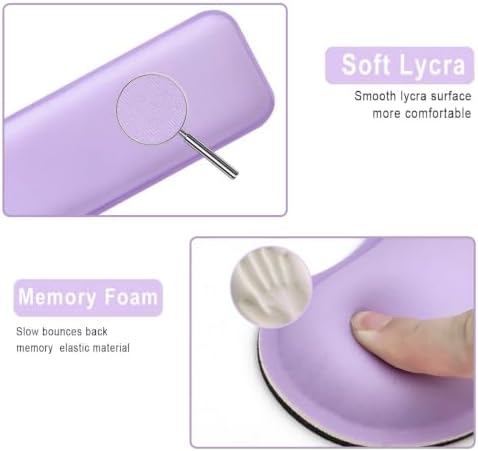 Computer Keyboard Wrist Rest Stand Set for Desktop, Keyboard Holder Easy Typing with Wrist Pad for Office, Home, School - Purple